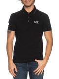 EA7 U Polo con piccolo logo nero