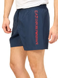 EA7 U Woven boxer da mare con logo NAVY