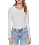 GUESS J D PRE Tshirt pony hair bianco