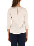 IMPERIAL D Blusa casacca manica 3/4 con apertura sul retro CHAMPAGNE