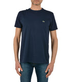 LACOSTE U Tshirt basic 6709 in pima cotton blu