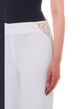 LIU JO COLLECTION Pantaloni con pizzo da completo bianco