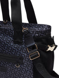 LIU JO SPORT Shopping bag in nylon con logo nero