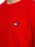 TOMMY J U T-shirt badge logo rosso