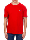 TOMMY J U T-shirt badge logo rosso