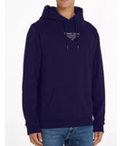 TOMMY J U PRE Felpa con cappuccio essential graphic NAVY